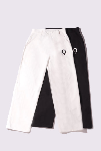 White Baffs Trousers Pants