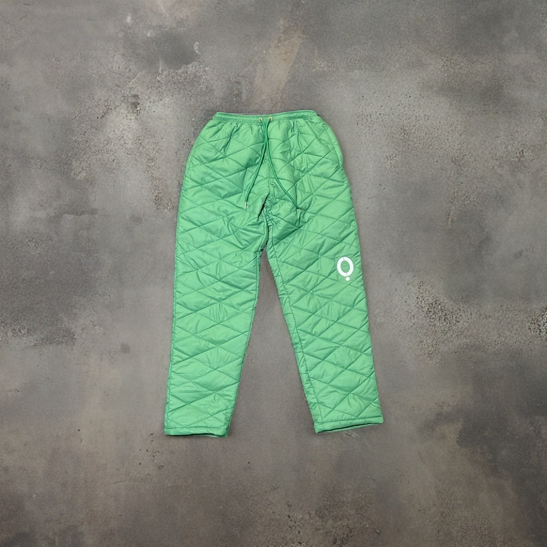 Green Cozy Quilted Pants