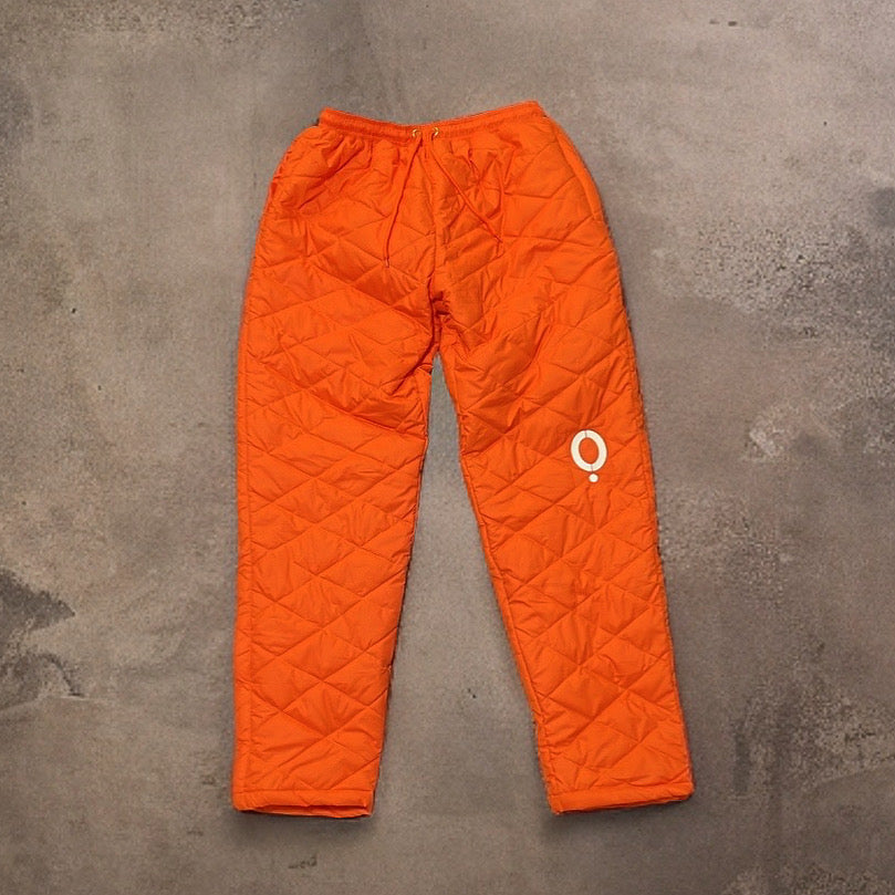 Orange Cozy Quilted Pants